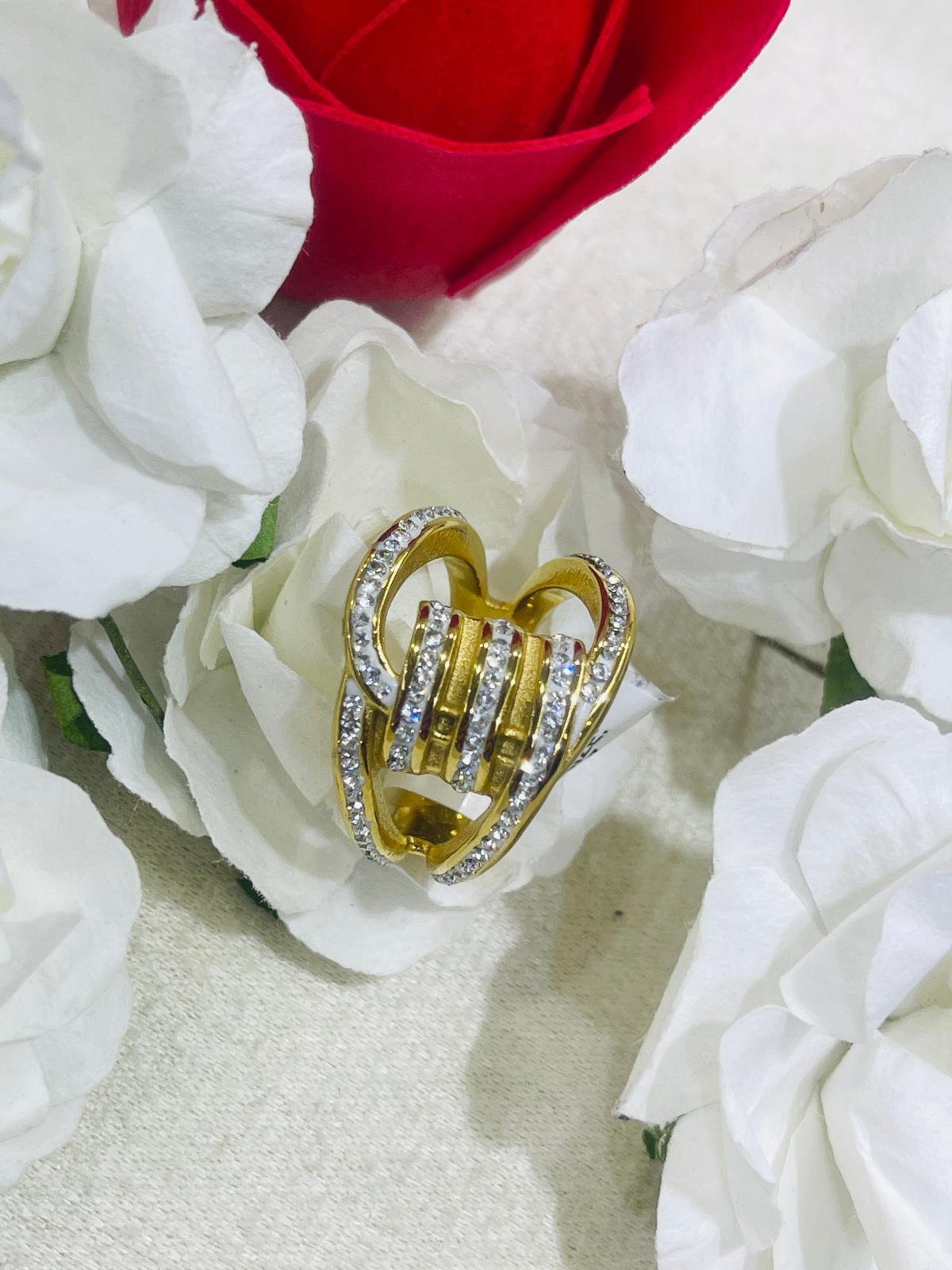 Bague Coeur dorée